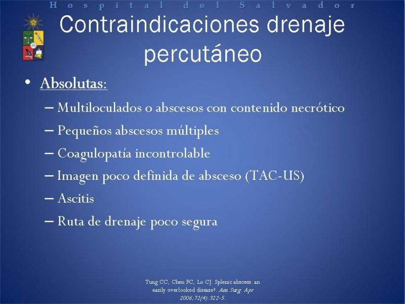 Diapositiva 19 de Abscesos Esplénicos