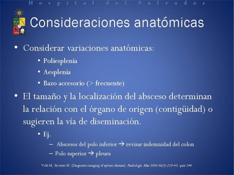 Diapositiva 17 de Abscesos Esplénicos