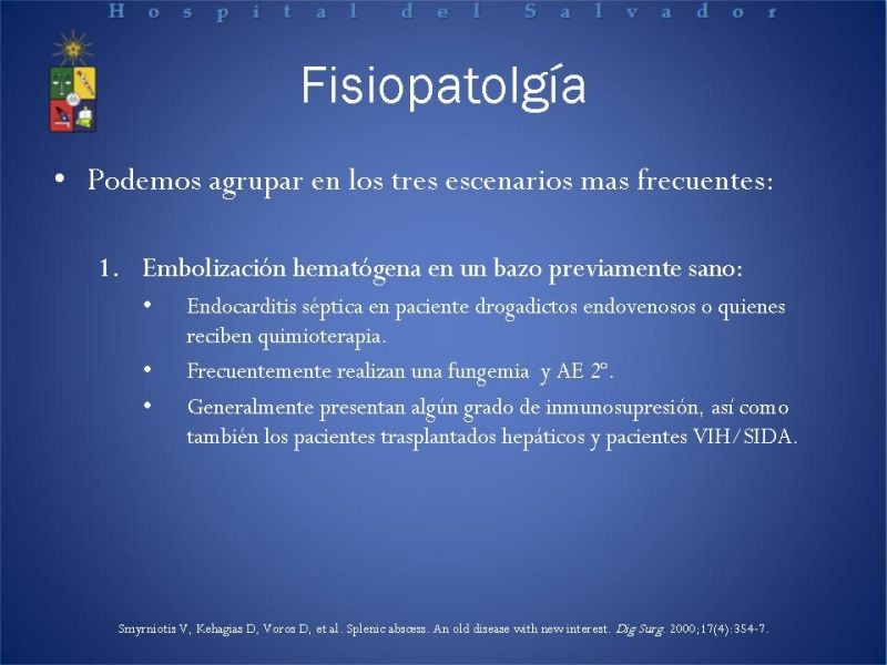 Diapositiva 8 de Abscesos Esplénicos