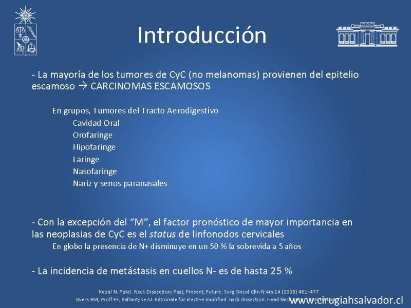 Diapositiva 1 de Disecciones ganglionares de cuello