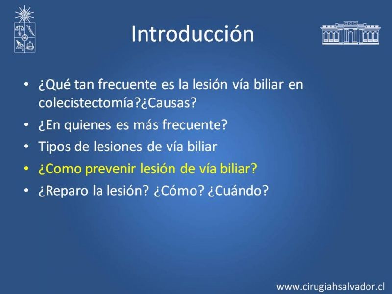 Diapositiva 1 de Prevención de Lesión Via Biliar en Colecistectomía 