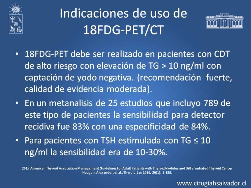 Diapositiva 7 de Utilidad de PET en cáncer de tiroides