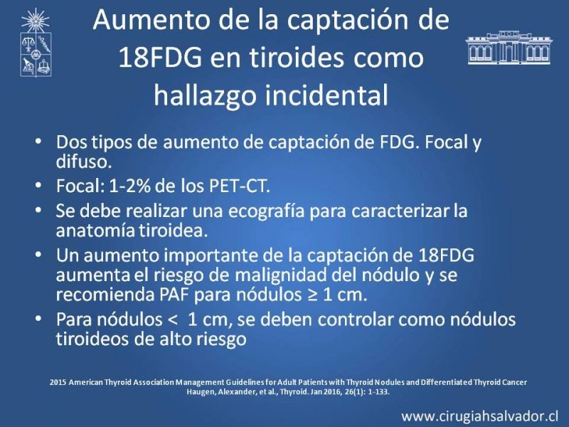 Diapositiva 12 de Utilidad de PET en cáncer de tiroides