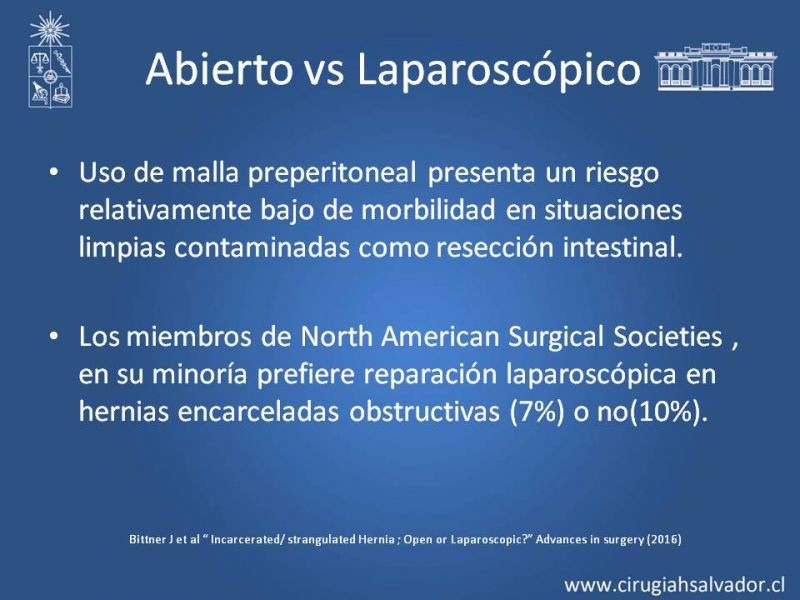 Diapositiva 16 de Enfrentamiento de la Hernia Inguinal Estrangulada