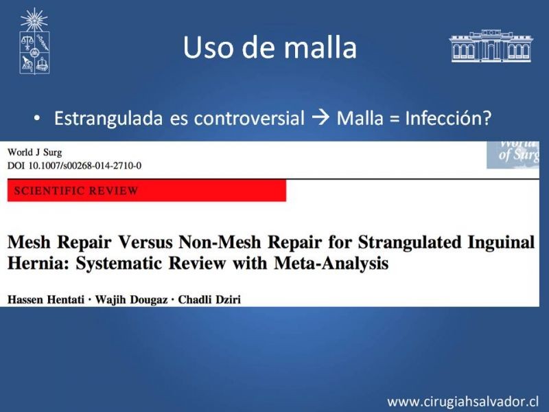 Diapositiva 10 de Enfrentamiento de la Hernia Inguinal Estrangulada