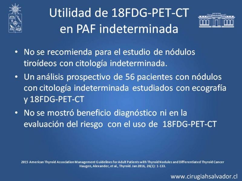 Diapositiva 11 de Utilidad de PET en cáncer de tiroides
