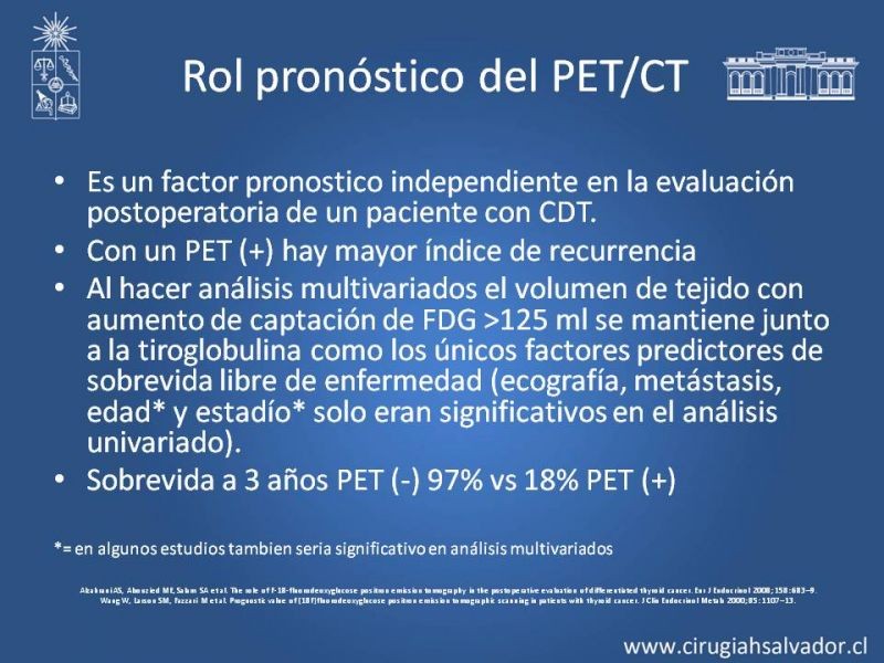 Diapositiva 9 de Utilidad de PET en cáncer de tiroides