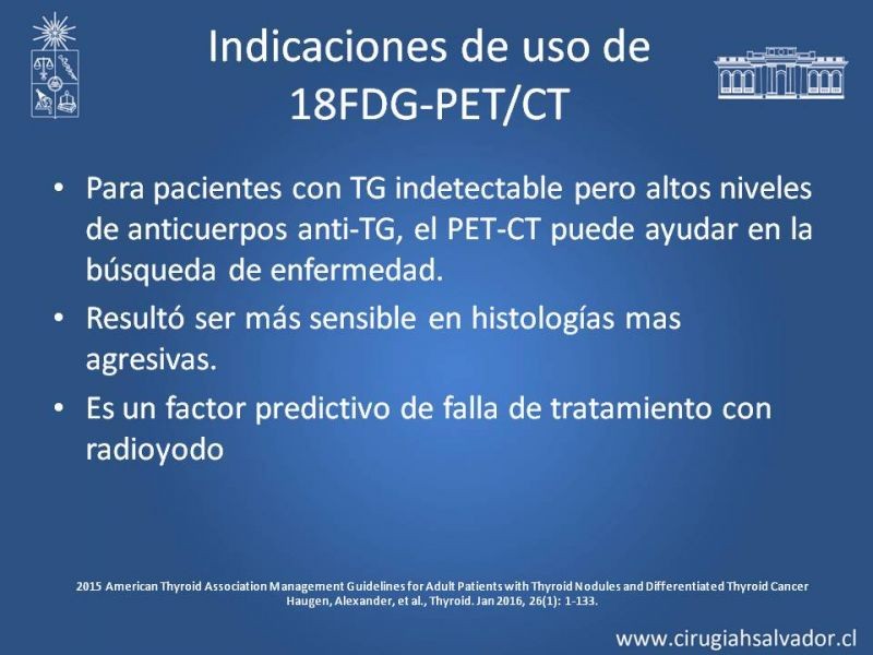 Diapositiva 8 de Utilidad de PET en cáncer de tiroides