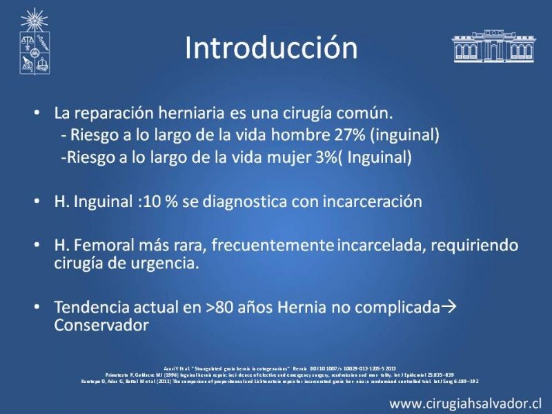 Diapositiva 1 de Enfrentamiento de la Hernia Inguinal Estrangulada