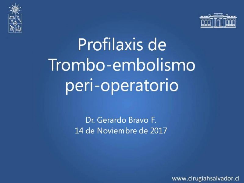 Diapositiva 24 de Profilaxis de Trombo-embolismo peri-operatorio
