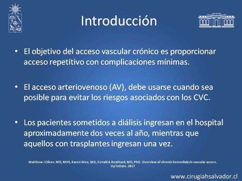 Diapositiva 2 de Acceso vasculares para Hemodiálisis