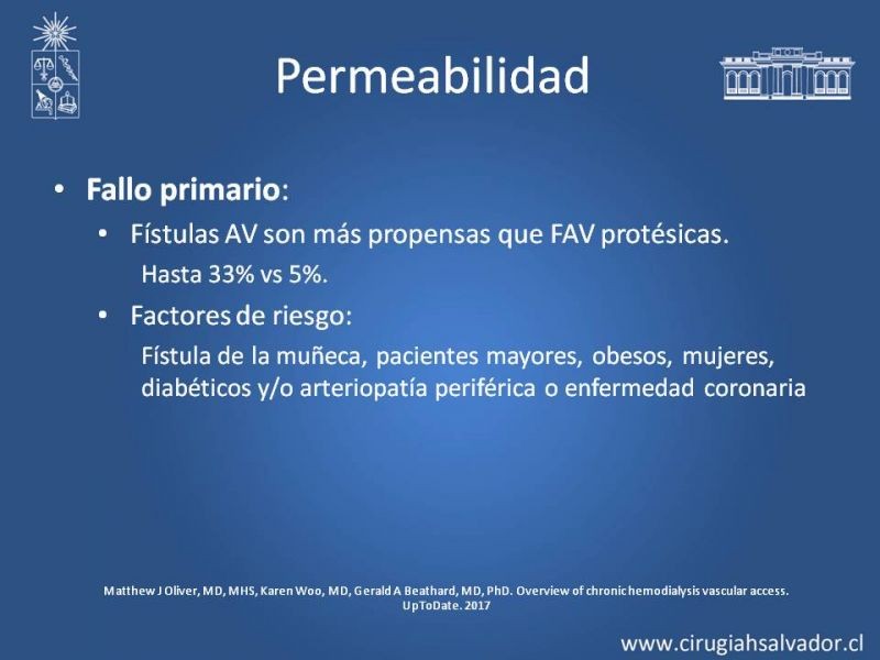 Diapositiva 8 de Acceso vasculares para Hemodiálisis