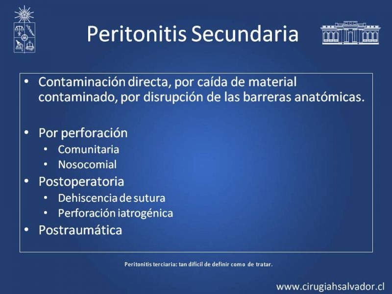 Diapositiva 4 de Peritonitis Secundaria y Terciaria