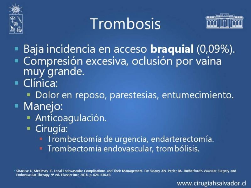 Diapositiva 17 de Complicaciones postoperatorias de abordajes quirúrgicos vasculares