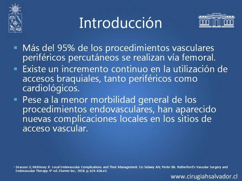 Diapositiva 1 de Complicaciones postoperatorias de abordajes quirúrgicos vasculares