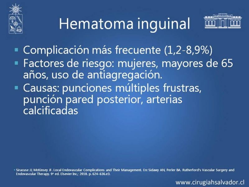 Diapositiva 2 de Complicaciones postoperatorias de abordajes quirúrgicos vasculares