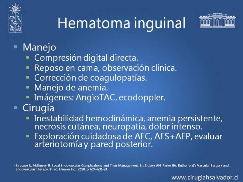 Diapositiva 5 de Complicaciones postoperatorias de abordajes quirúrgicos vasculares