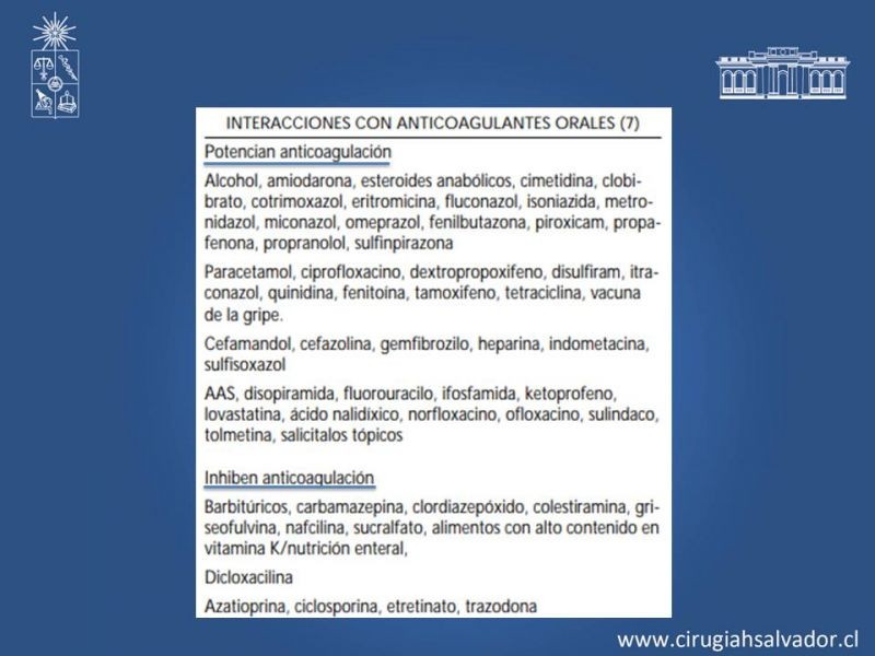 Diapositiva 20 de Anticoagulantes tradicionales y nuevos