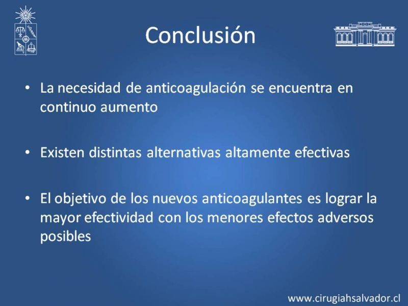 Diapositiva 30 de Anticoagulantes tradicionales y nuevos