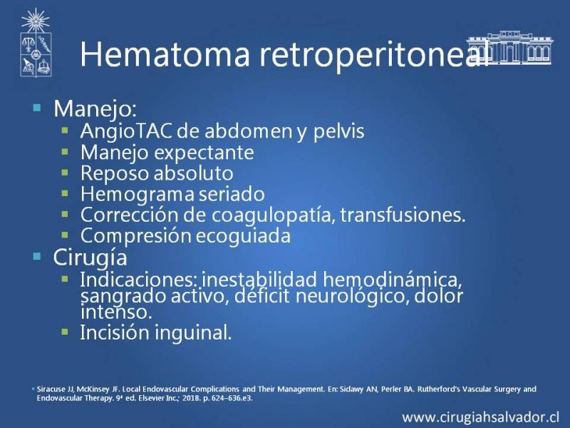 Diapositiva 8 de Complicaciones postoperatorias de abordajes quirúrgicos vasculares