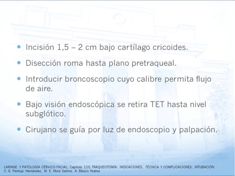 Diapositiva 32 de Traqueotomía: Indicaciones y técnica