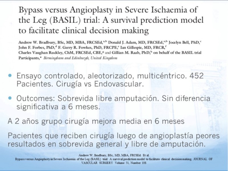 Diapositiva 12 de Tratamiento Endovascular de EAO Femoro-Distal