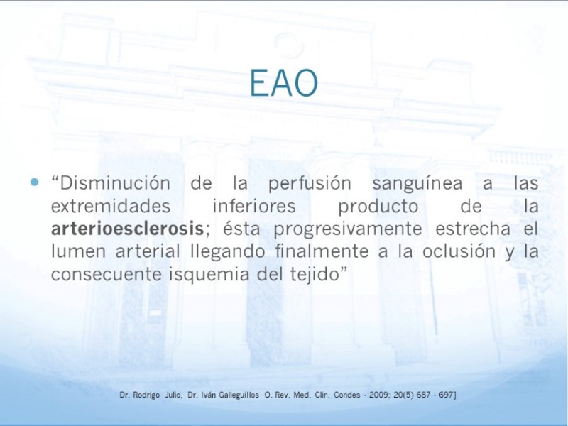 Diapositiva 1 de Tratamiento Endovascular de EAO Femoro-Distal