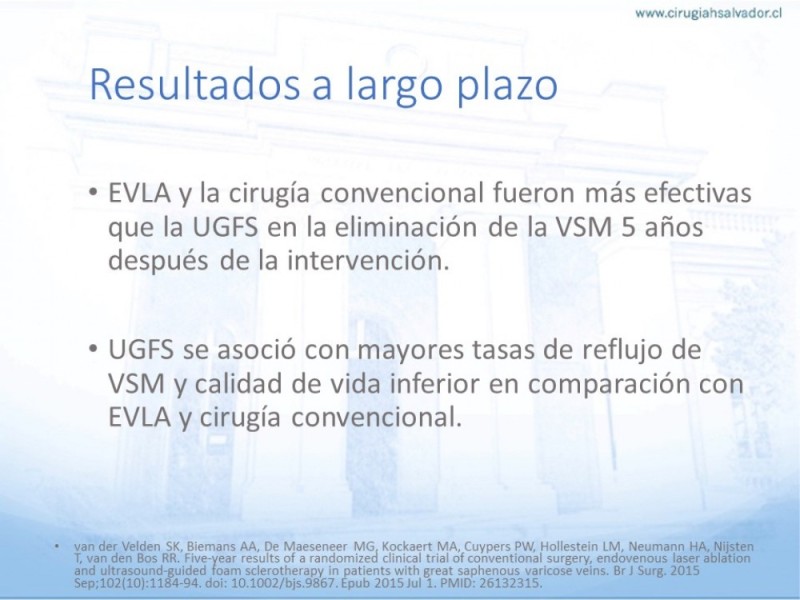 Diapositiva 25 de Safenectomía: Técnica y resultados a largo plazo