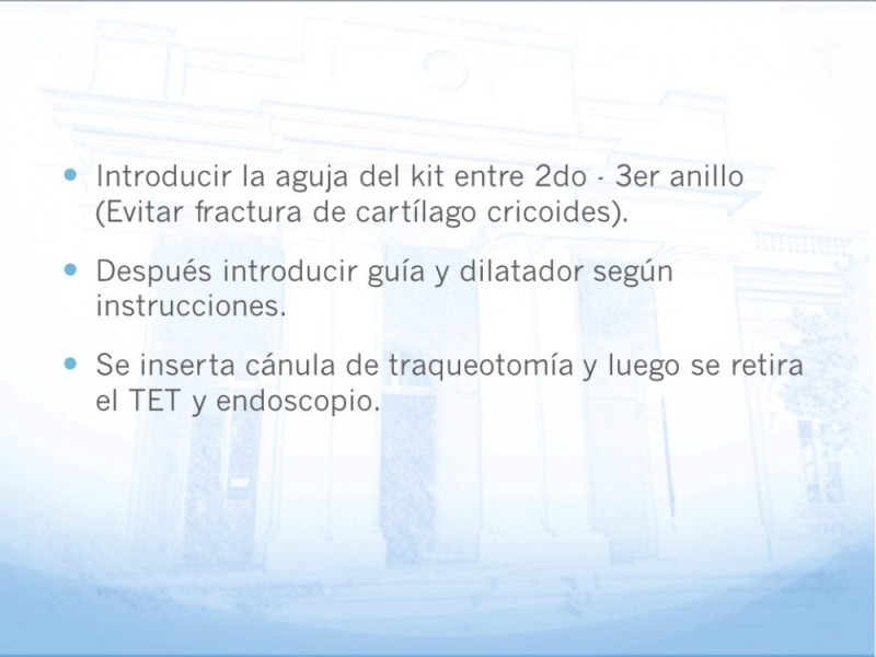 Diapositiva 33 de Traqueotomía: Indicaciones y técnica