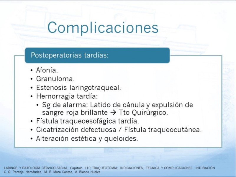 Diapositiva 28 de Traqueotomía: Indicaciones y técnica