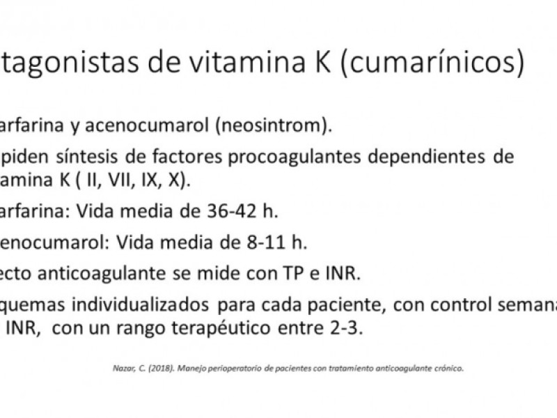 Diapositiva 3 de ¿ Cuándo suspender la anticoagulación oral para una cirugía ?