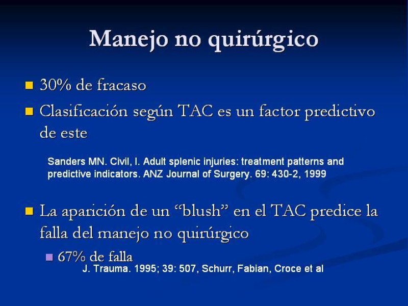 Diapositiva 11 de Trauma Esplénico