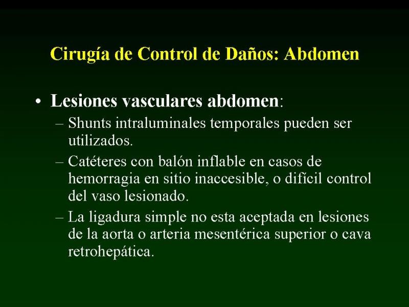 Diapositiva 18 de Trauma: Damage Control