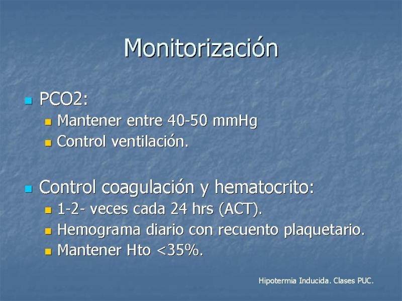 Diapositiva 16 de Hipotermia Controlada