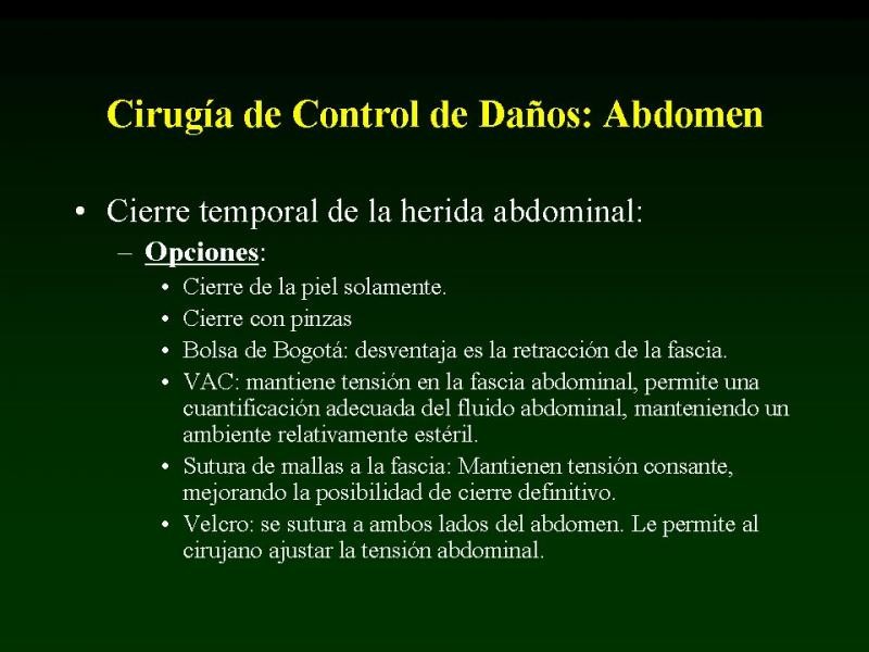 Diapositiva 22 de Trauma: Damage Control