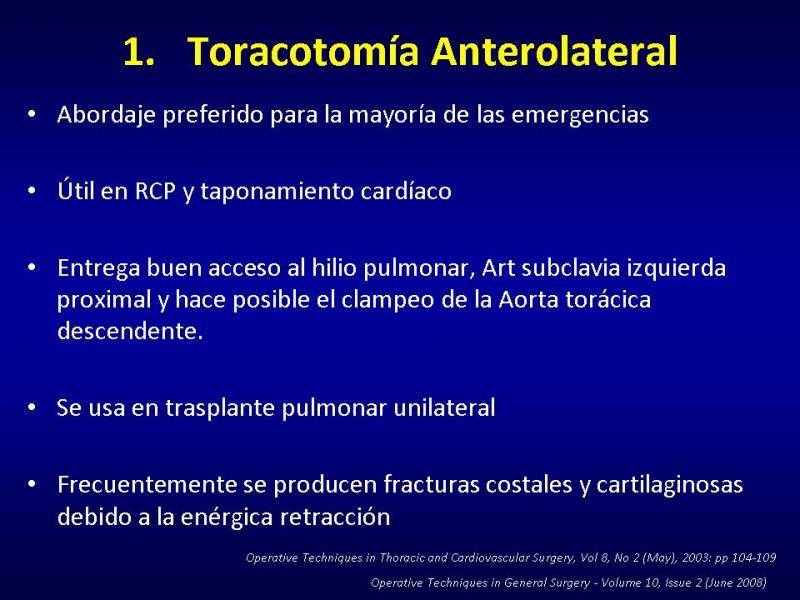 Diapositiva 3 de Toracotomías