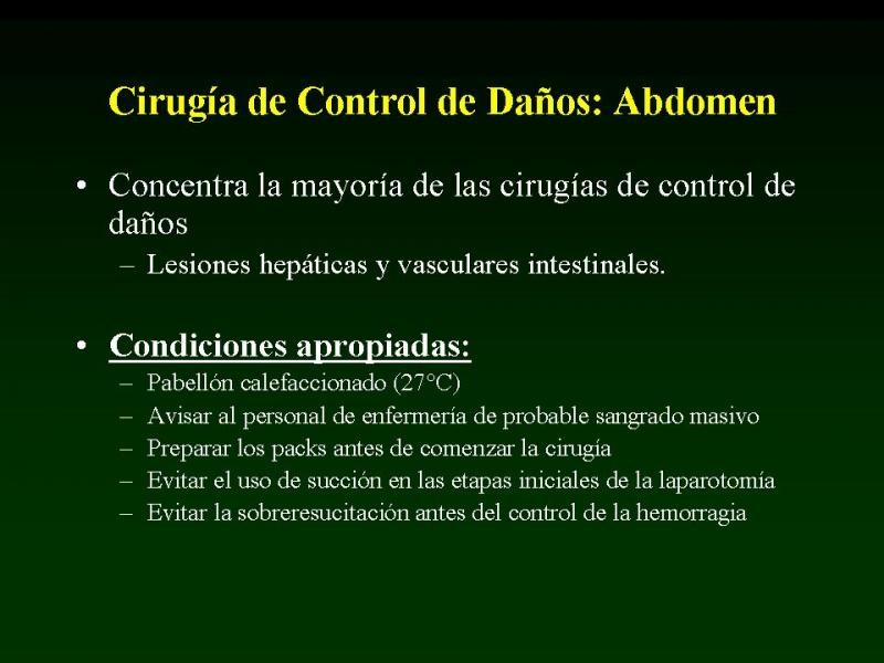 Diapositiva 14 de Trauma: Damage Control