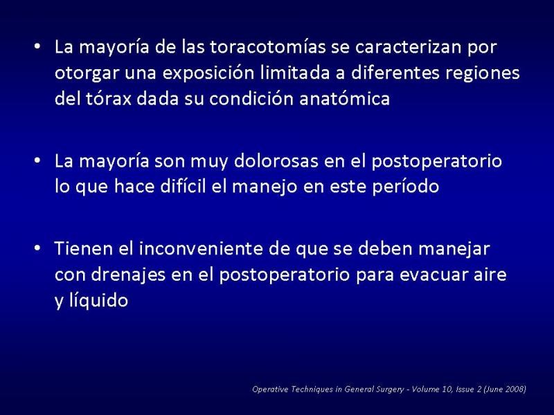 Diapositiva 2 de Toracotomías