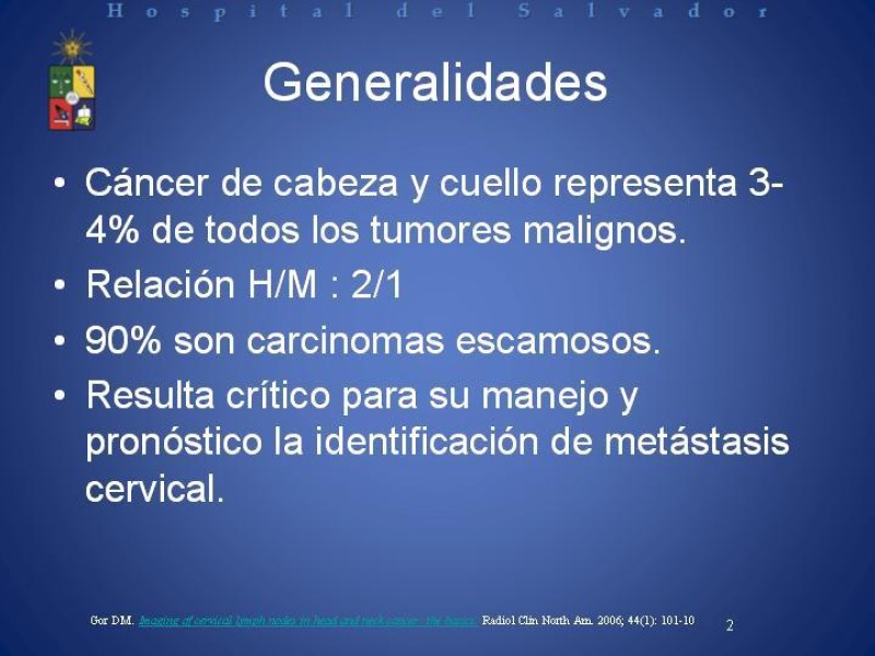 Diapositiva 1 de Metástasis Cervicales