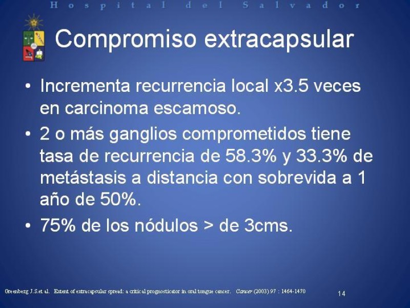 Diapositiva 13 de Metástasis Cervicales