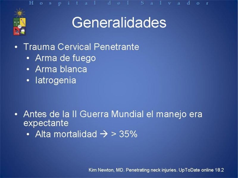 Diapositiva 1 de Trauma Vascular Cervical