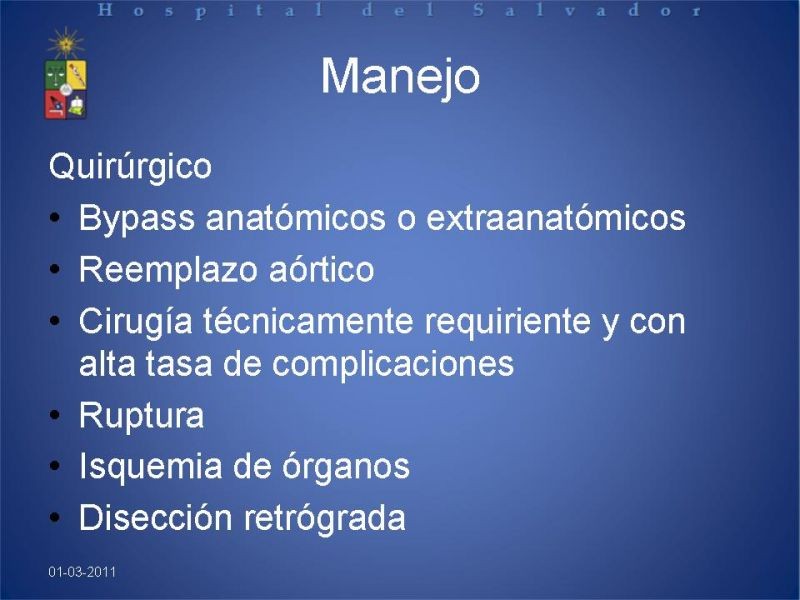 Diapositiva 15 de Manejo Disección Aórtica Tipo B