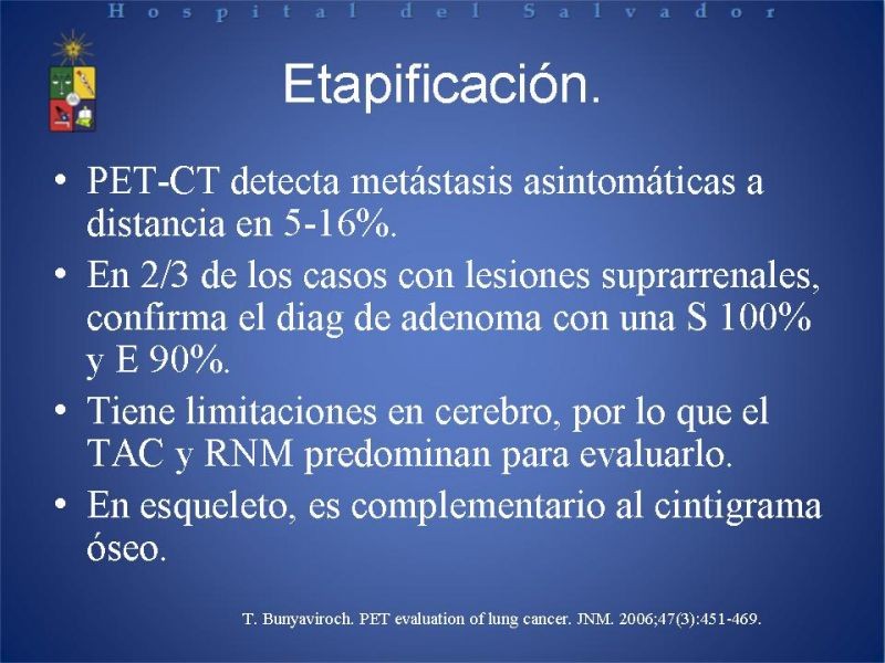 Diapositiva 17 de PET-CT en cáncer de Pulmón