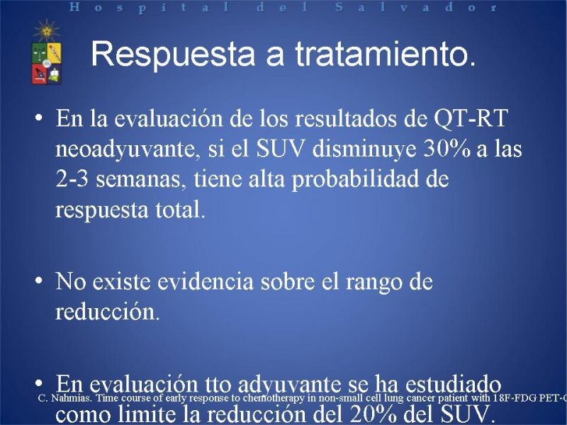 Diapositiva 21 de PET-CT en cáncer de Pulmón