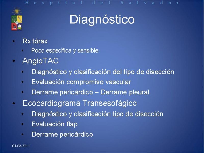 Diapositiva 7 de Manejo Disección Aórtica Tipo B