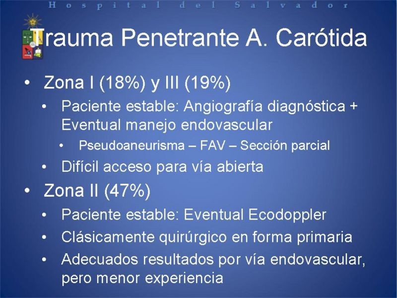 Diapositiva 14 de Trauma Vascular Cervical
