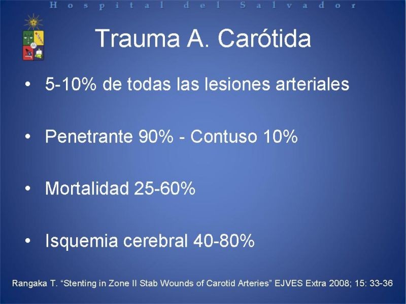 Diapositiva 13 de Trauma Vascular Cervical