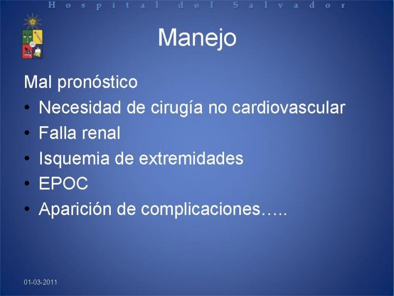 Diapositiva 10 de Manejo Disección Aórtica Tipo B