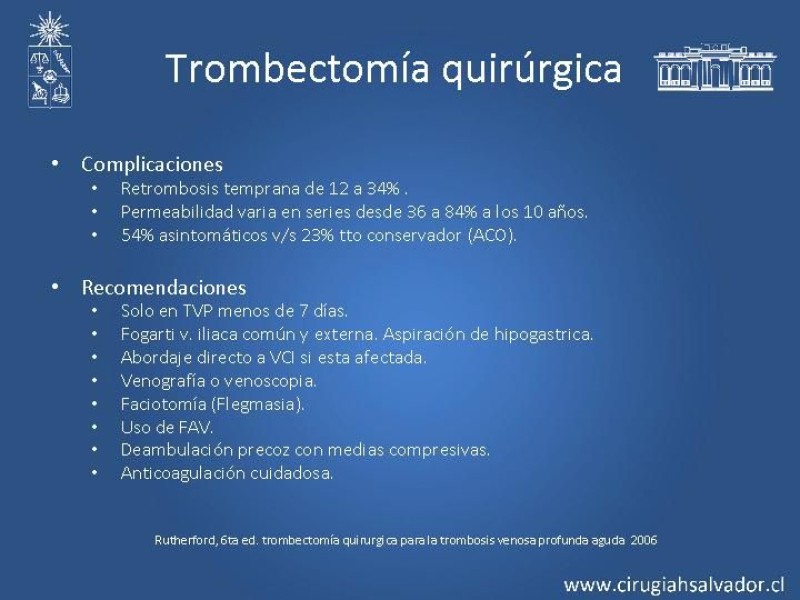 Diapositiva 18 de Manejo Quirúrgico de la TVP