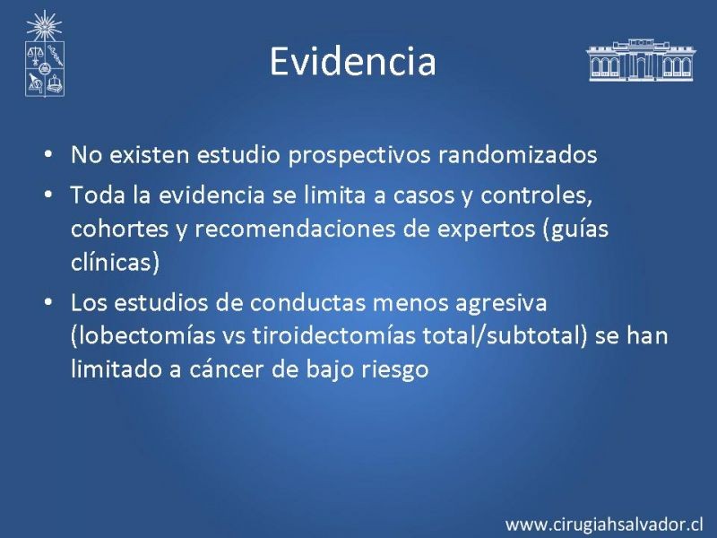 Diapositiva 9 de Lobectomía v/s Tiroidectomía total en Cáncer de Tiroides